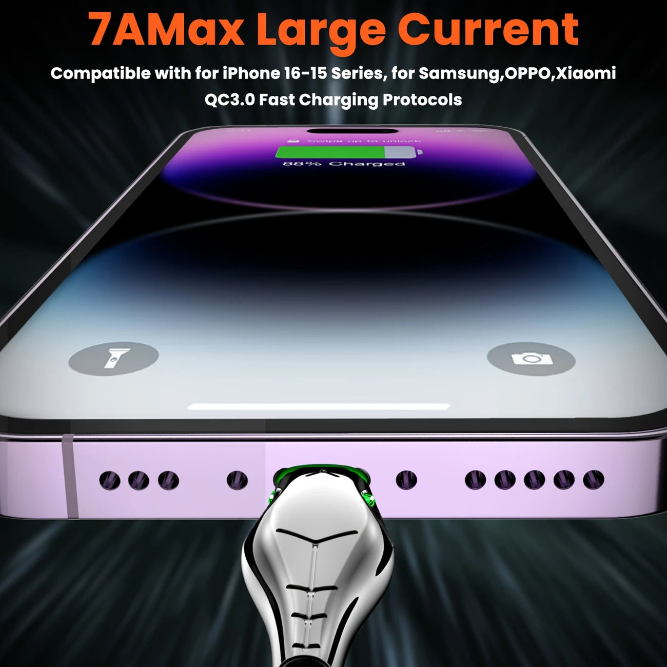 120W Fast Charging Cable, USB-A to USB-C
