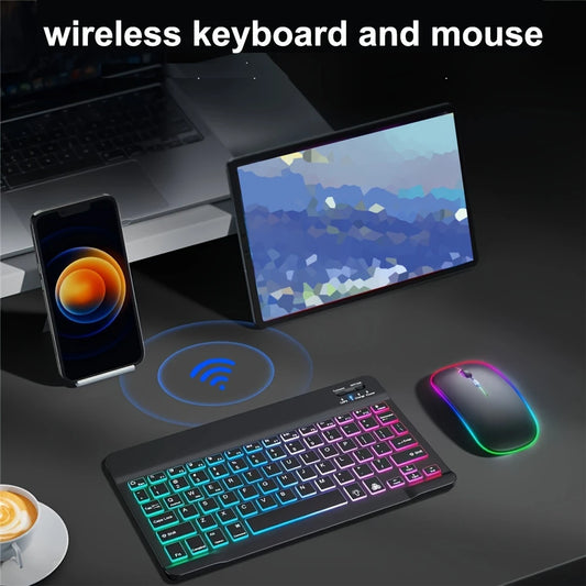 Rechargeable Wireless Keyboard and Mouse Set
