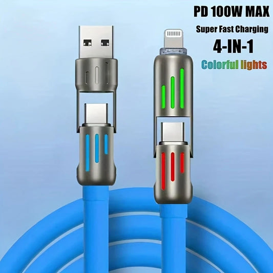 100W Max 4-in-1 USB-C Cable
