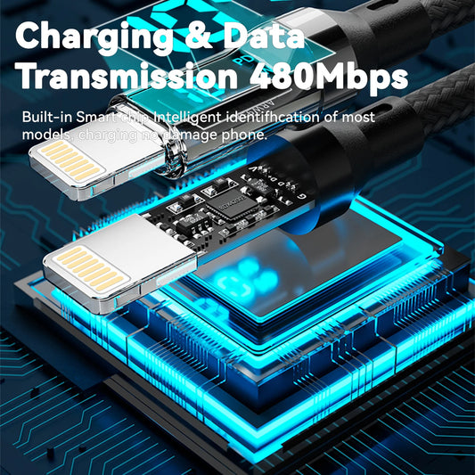 USB A to iOS Fast Cable with Display