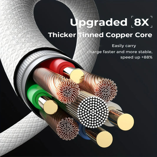 Newest 60W Type-C Woven Charge Cable USB C to USB C