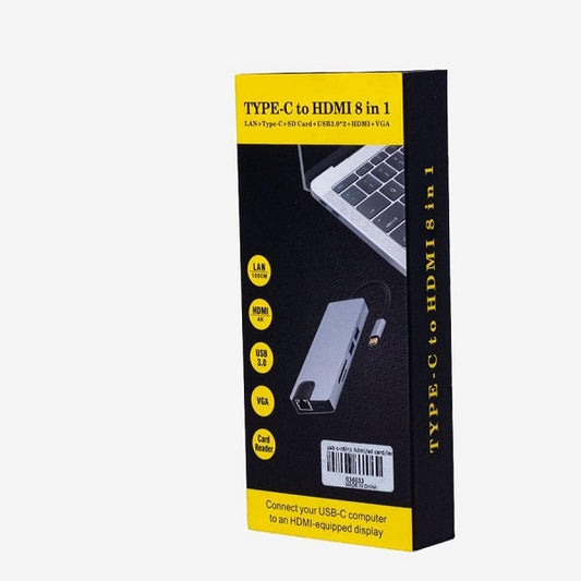 TYPE-C to HDTV 8in 1