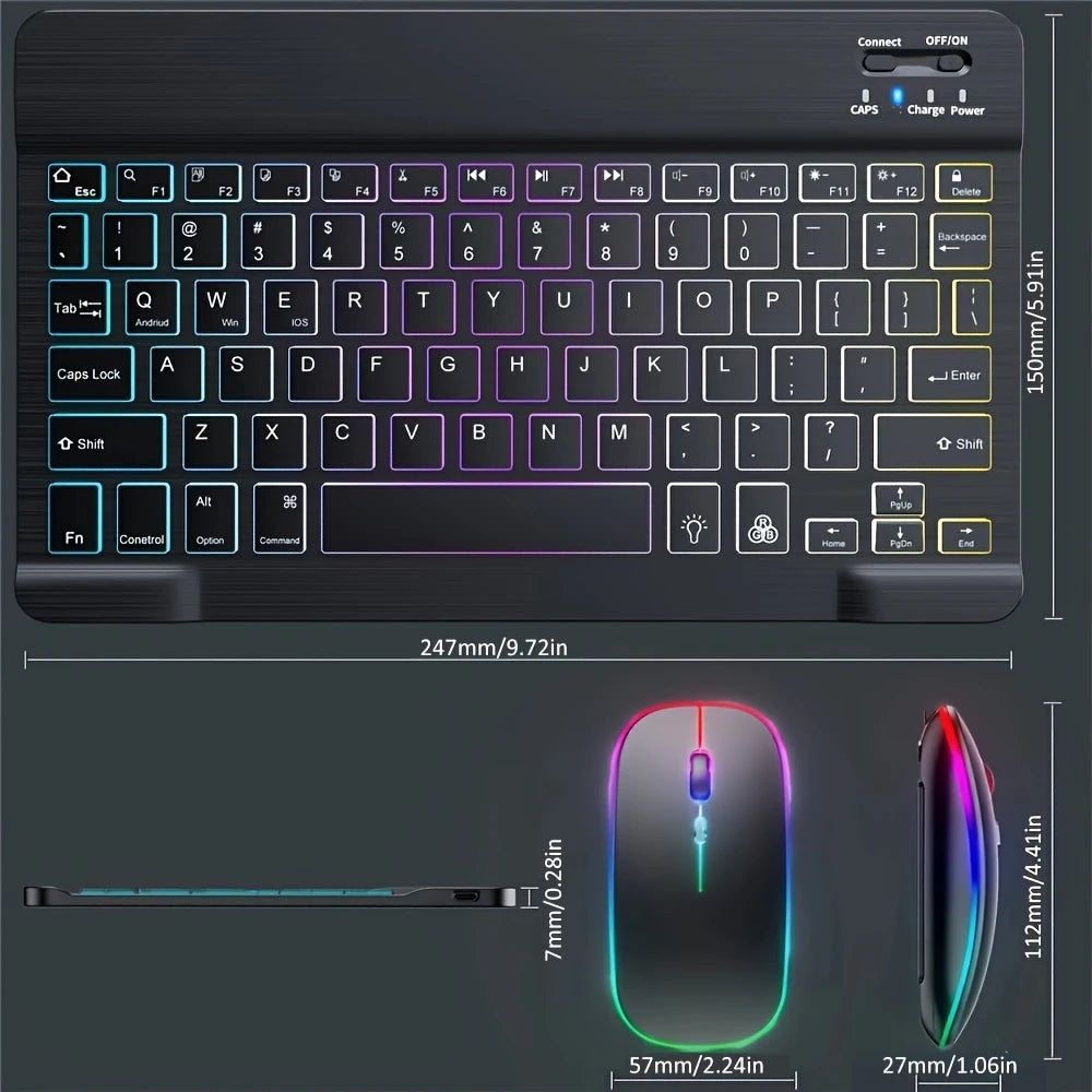 Rechargeable Wireless Keyboard and Mouse Set