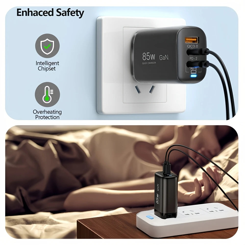 Powerful 85W Gan Fast Charger Adapter
