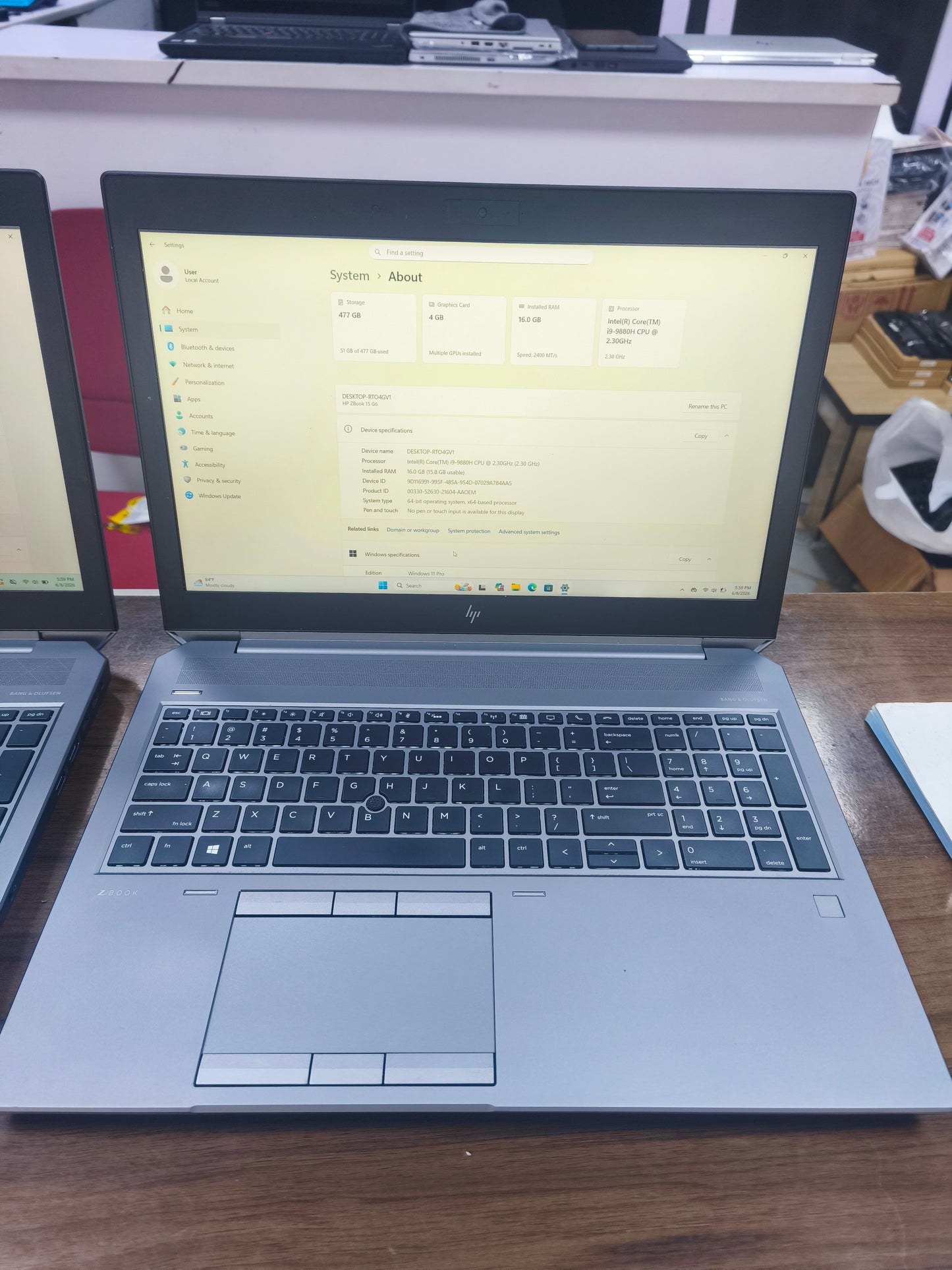 HP Zbook 15 G6