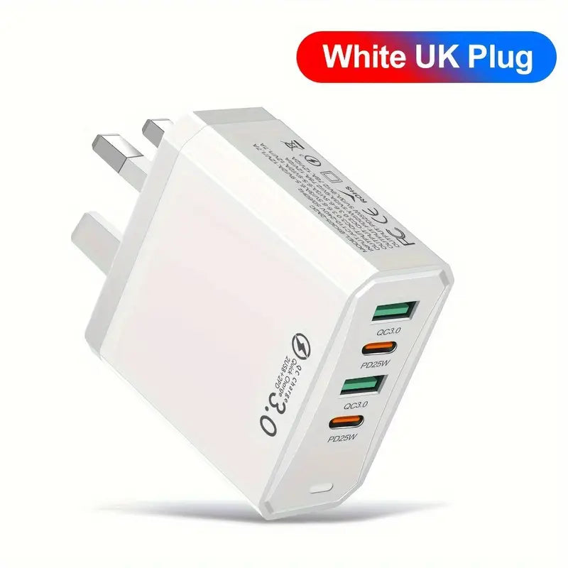 40W Dual USB-C Fast Charging Wall Adapter