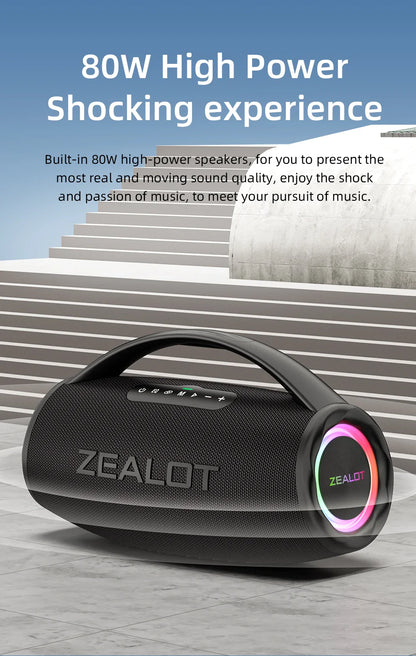 ZEALOT S97 80W True Wireless Portable Bluetooth Speaker