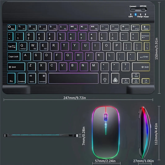 Rechargeable Wireless Keyboard and Mouse Set