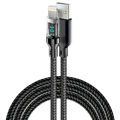 USB A to iOS Fast Cable with Display 6.6ft/2m