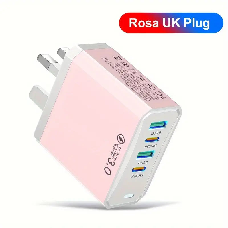 40W Dual USB-C Fast Charging Wall Adapter
