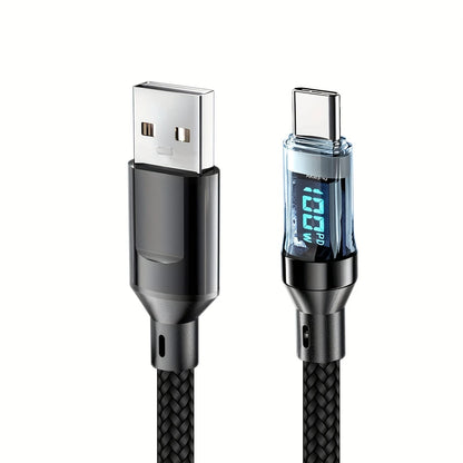 120W USB A to Type C Cable Fast Charging