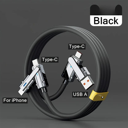 100W 4 in 1 USB Fast Charging Cable for all phones and laptops