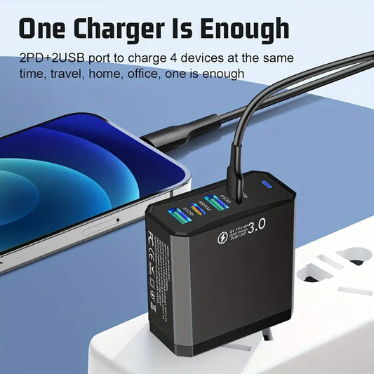 40W Dual USB-C Fast Charging Wall Adapter