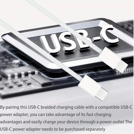 Newest 60W Type-C Woven Charge Cable USB C to USB C