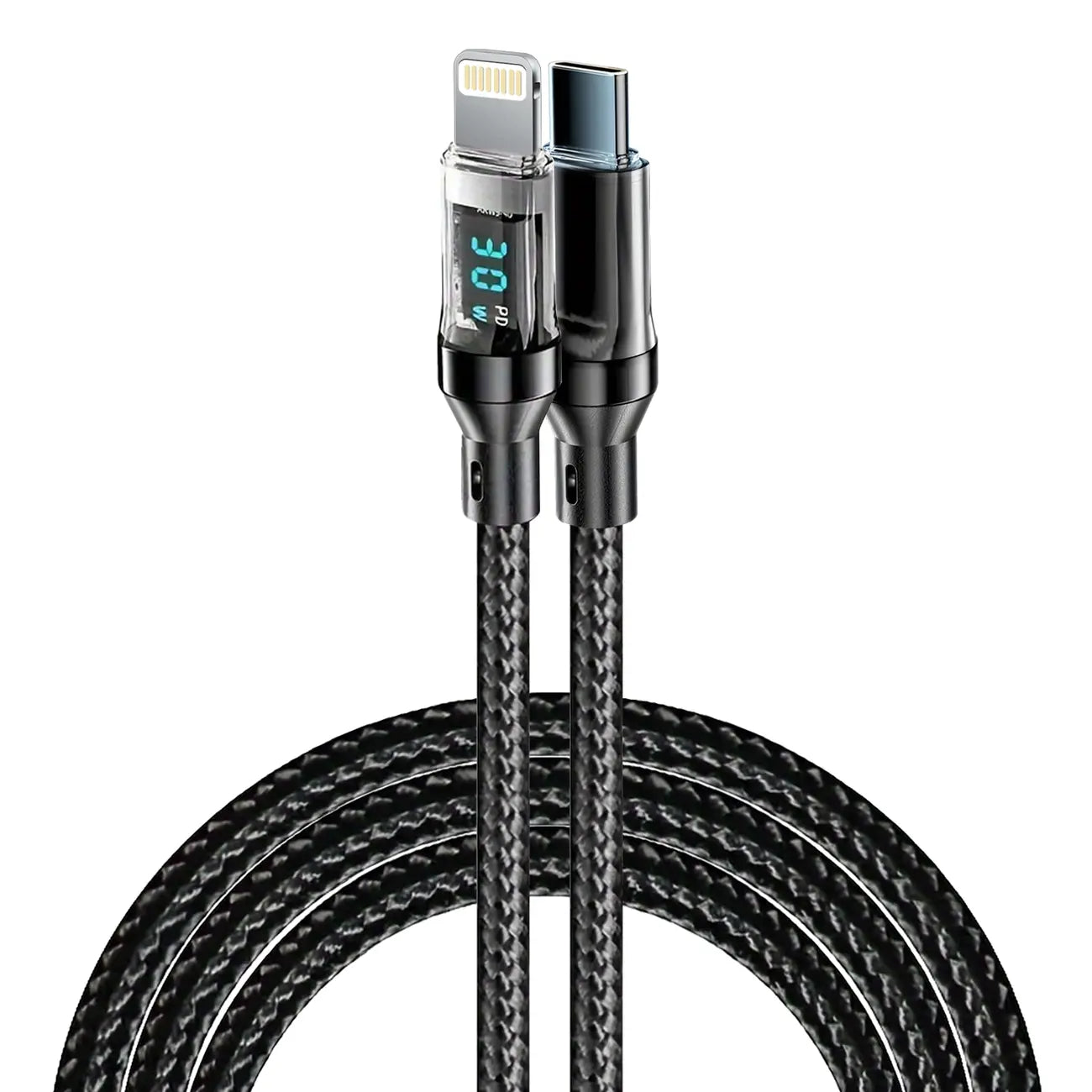 USB A to iOS Fast Cable with Display 6.6ft/2m