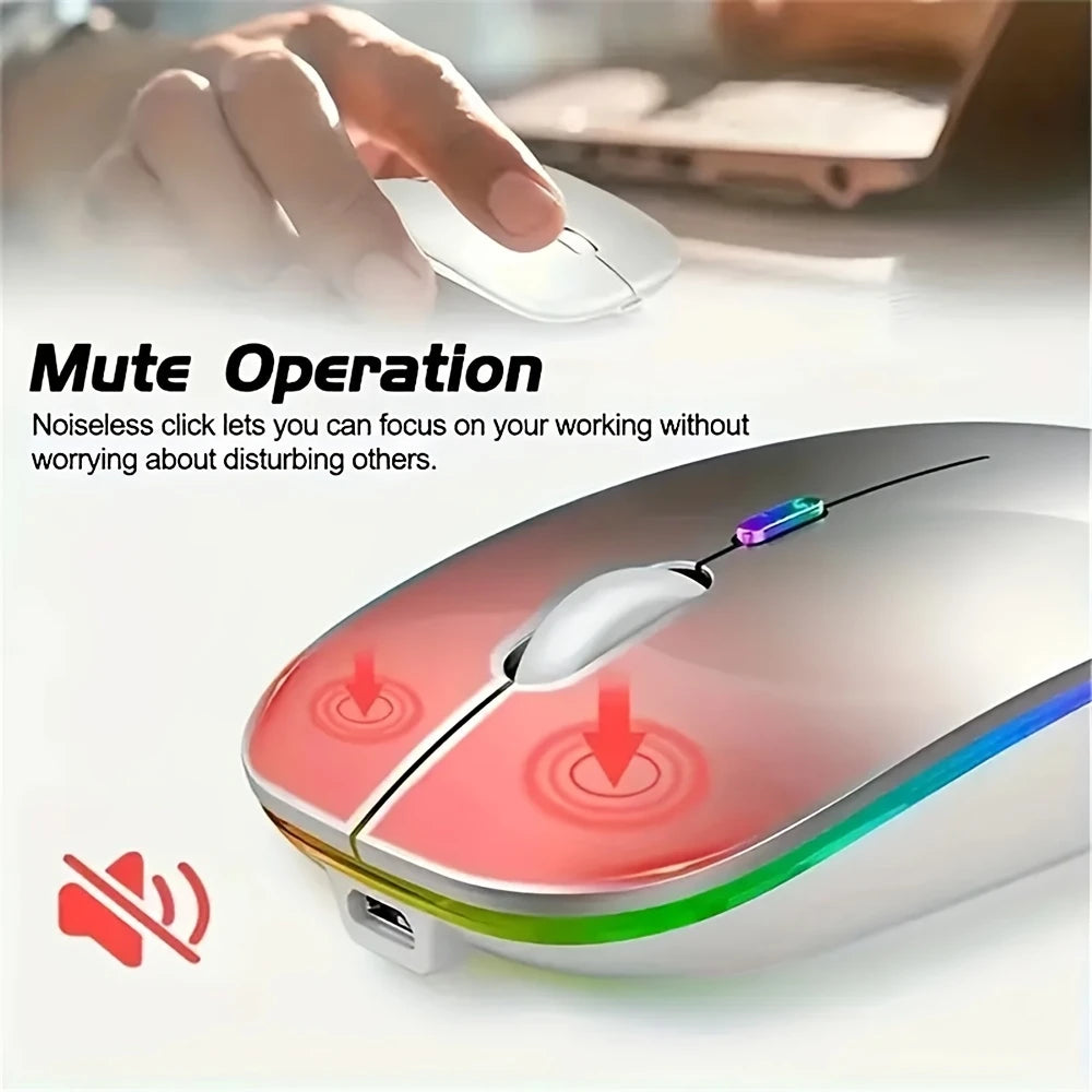 Rechargeable LED Backlit Wireless Mouse