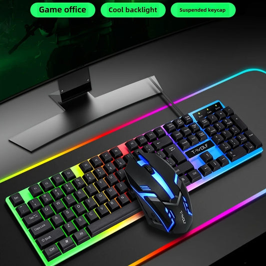 T-WOLF wired keyboard and mouse