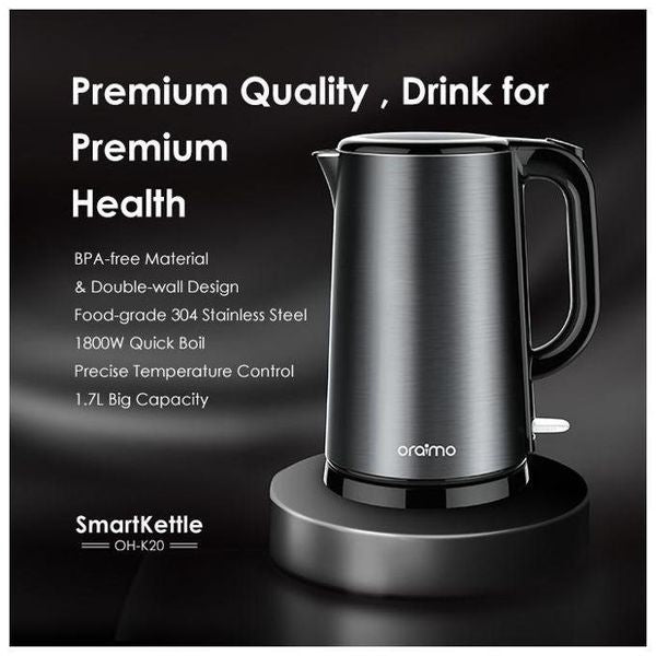 Oraimo Smart Kettle 1.7L Full Metal Liner Kettle